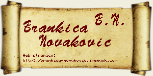 Brankica Novaković vizit kartica